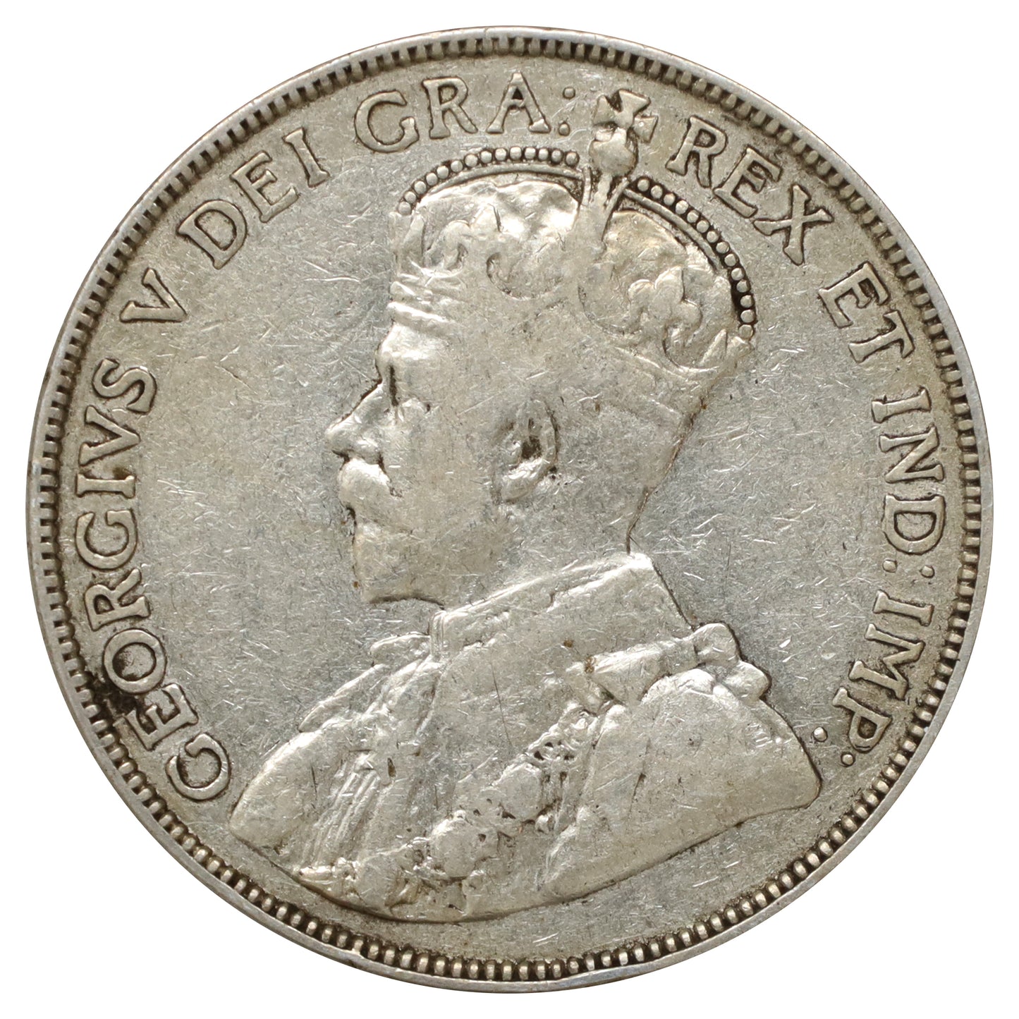 1913 Canada 50-cents Fine (F12) Scratched, marks, or impaired