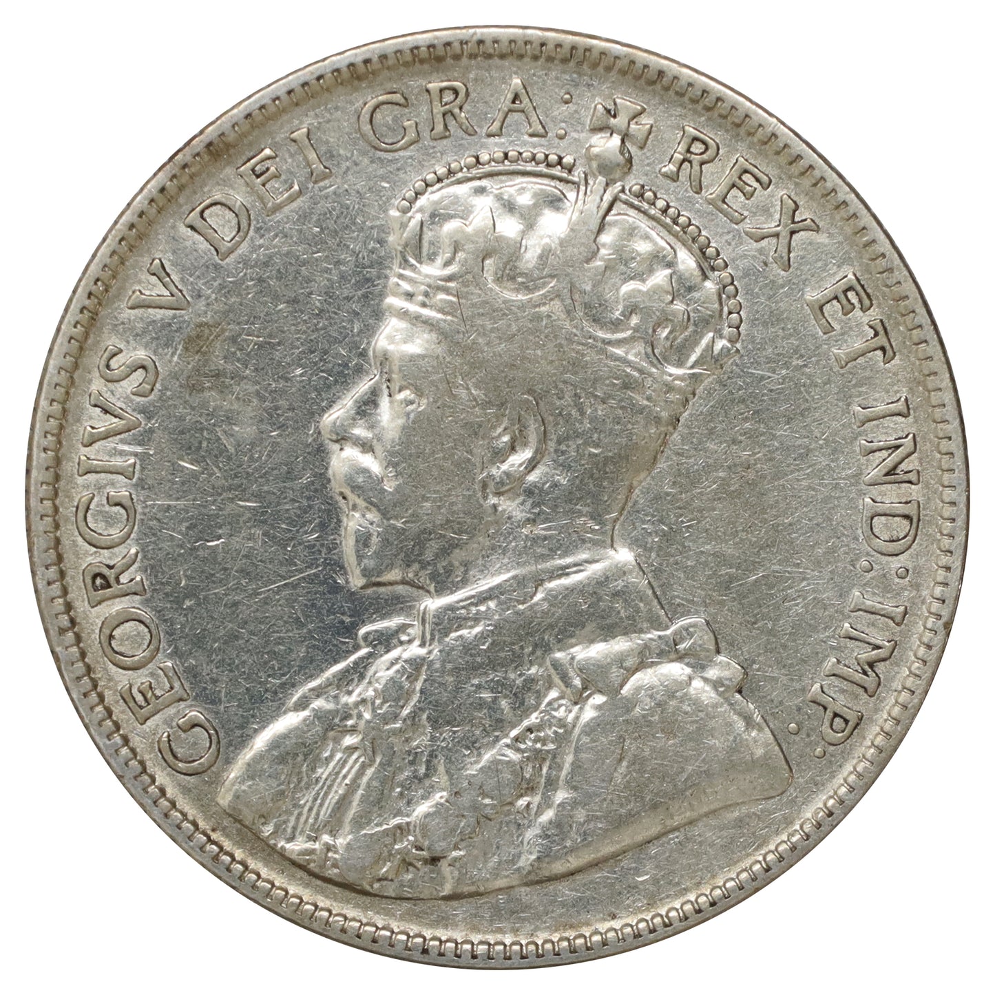 1917 Canada 50-cents Fine (F12) Scratched, marks, or impaired