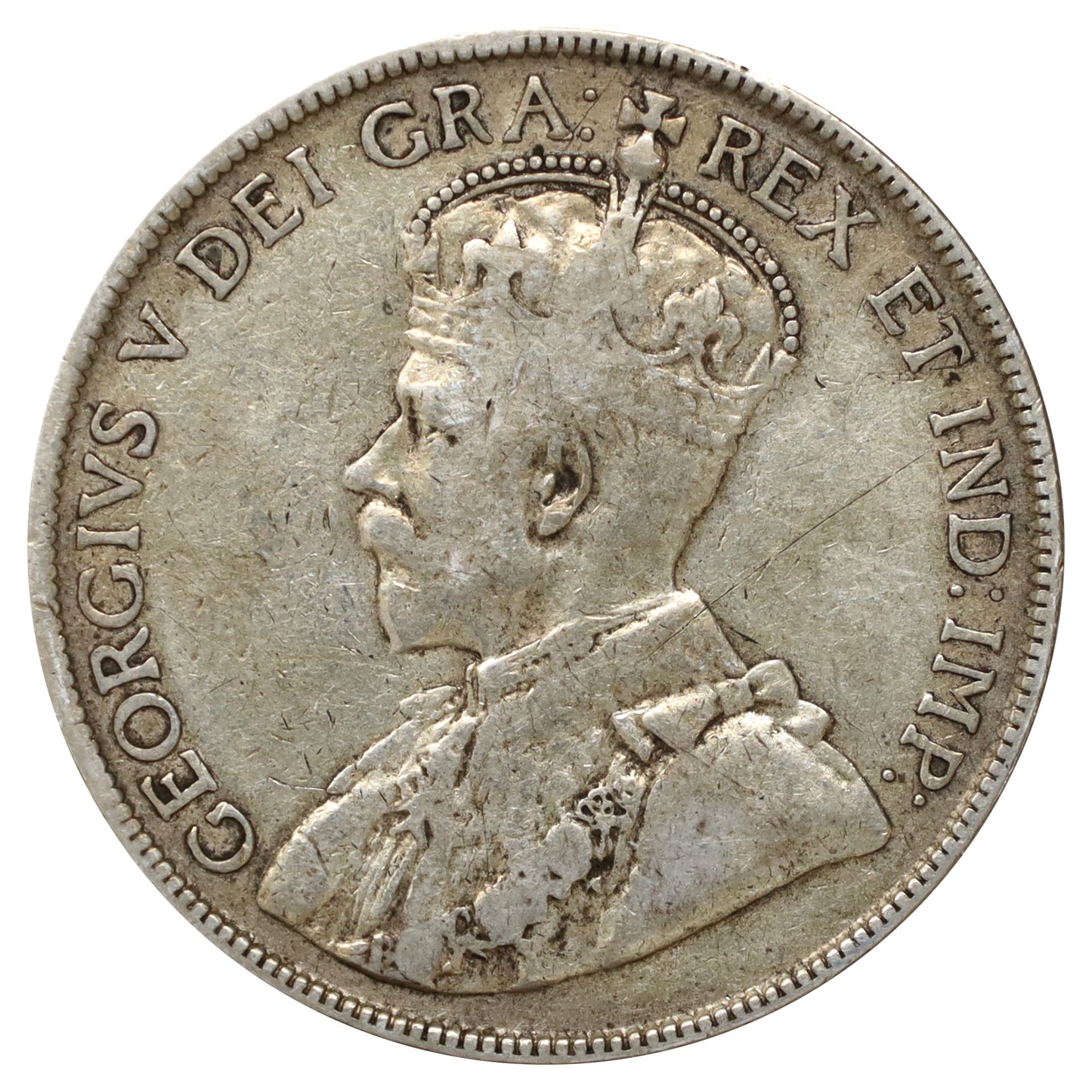 1918 Canada 50-cents Fine (F12) Scratched, marks, or impaired