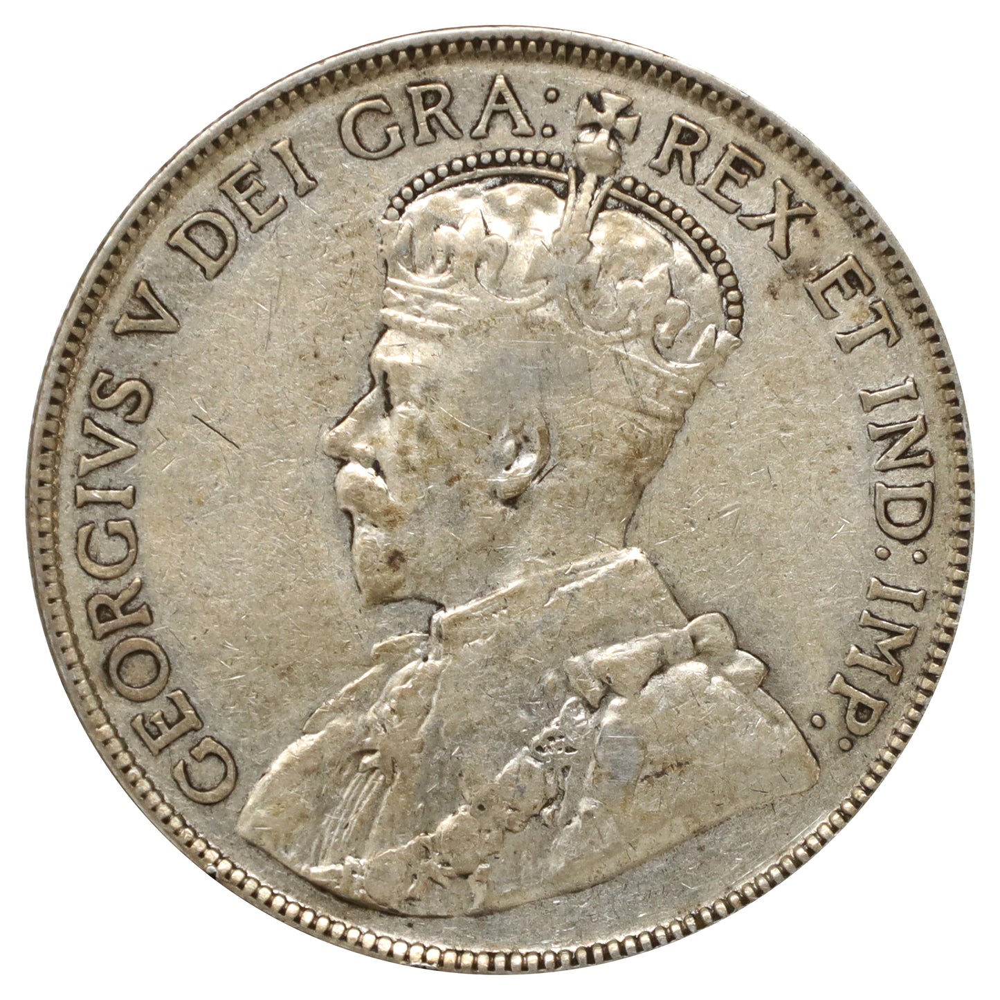 1920 Large 0 Canada 50-cents VG-F (VG10) Scratched, marks, or impaired