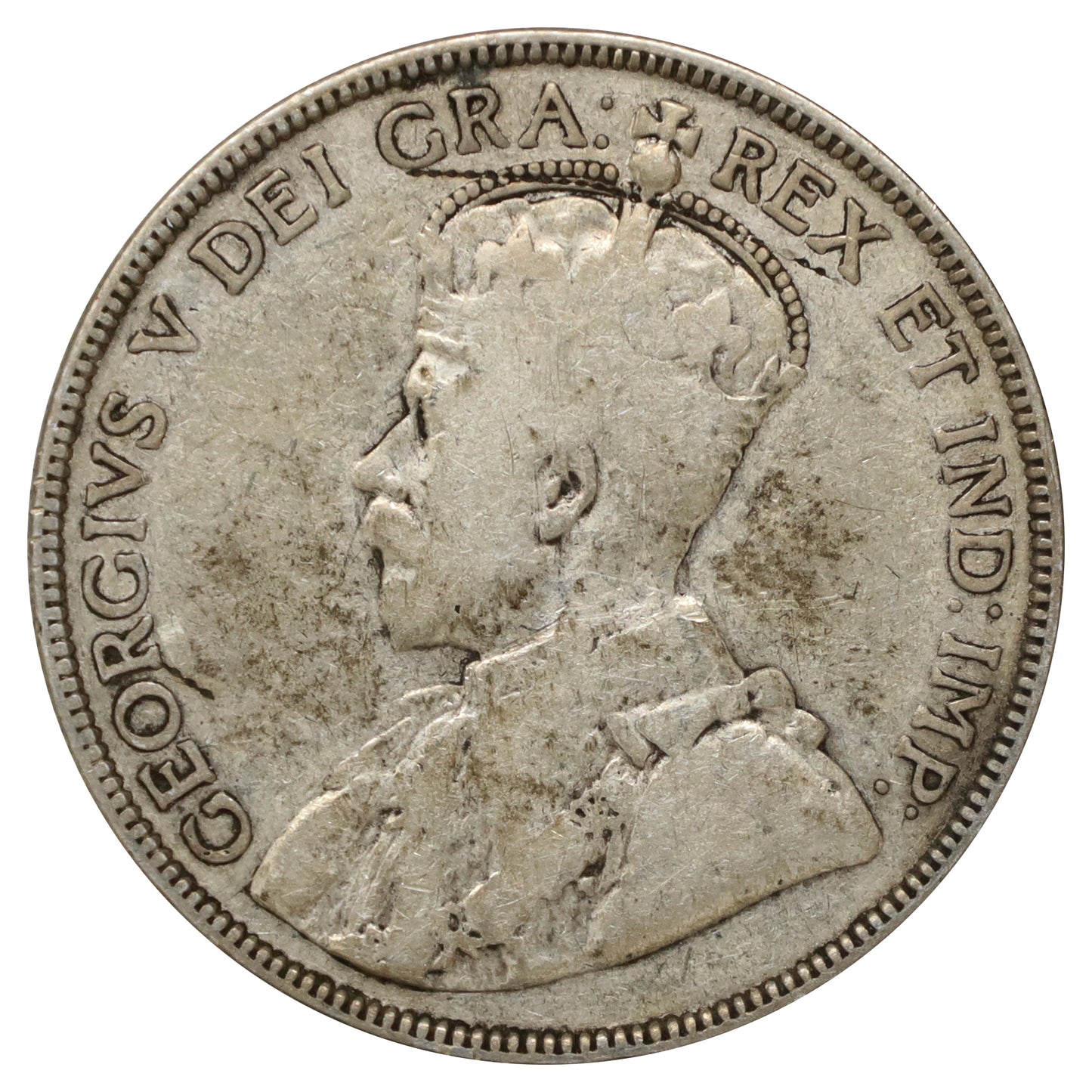 1934 Canada 50-cents Very Good (VG8) Scratched, marks, or impaired
