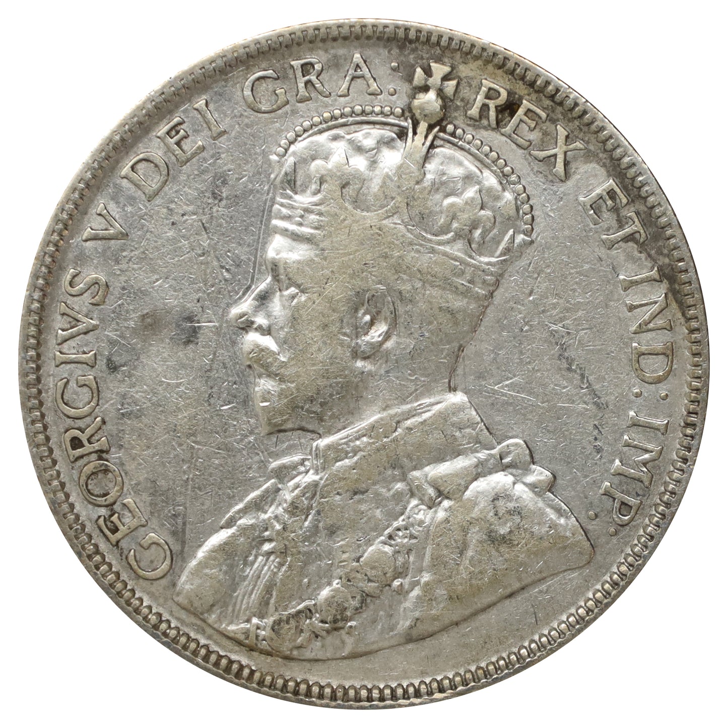 1936 Canada 50-cents Fine (F12) Scratched, marks, or impaired