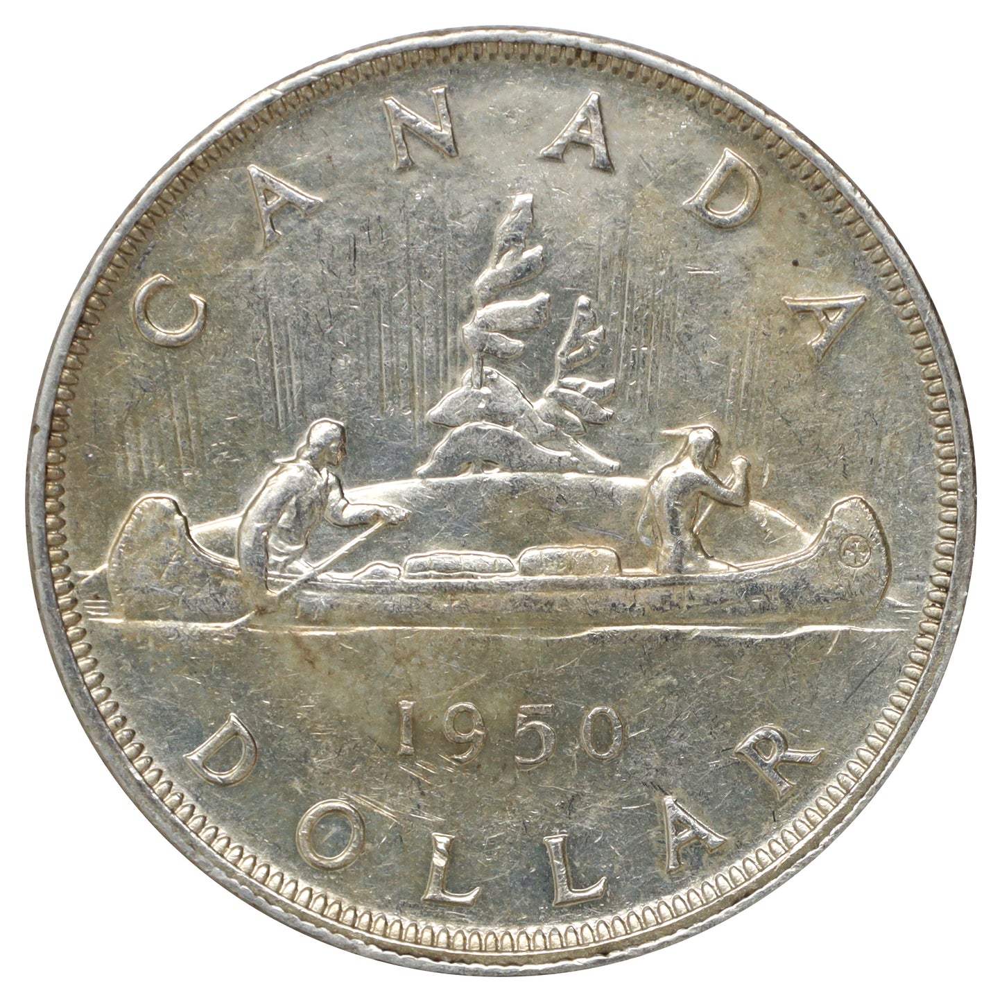 1950 Arnprior Canada Dollar Extra Fine (EF40) Scratched, marks, or impaired
