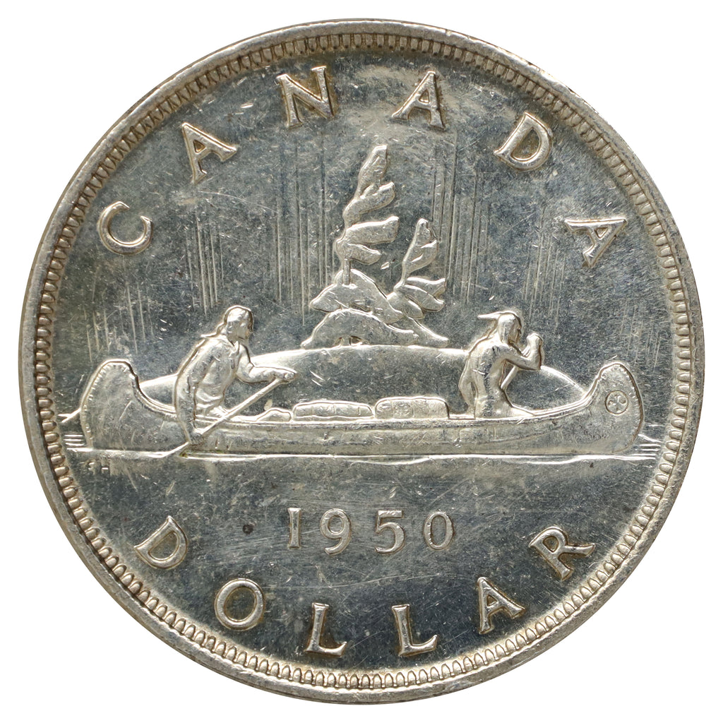 1950 Canada Dollar Uncirculated (MS60) Scratched, marks, or impaired