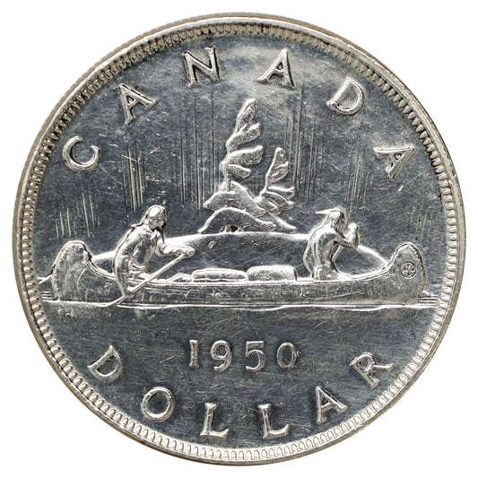 1950 Canada Dollar AU-UNC (AU55) Scratched, marks, or impaired