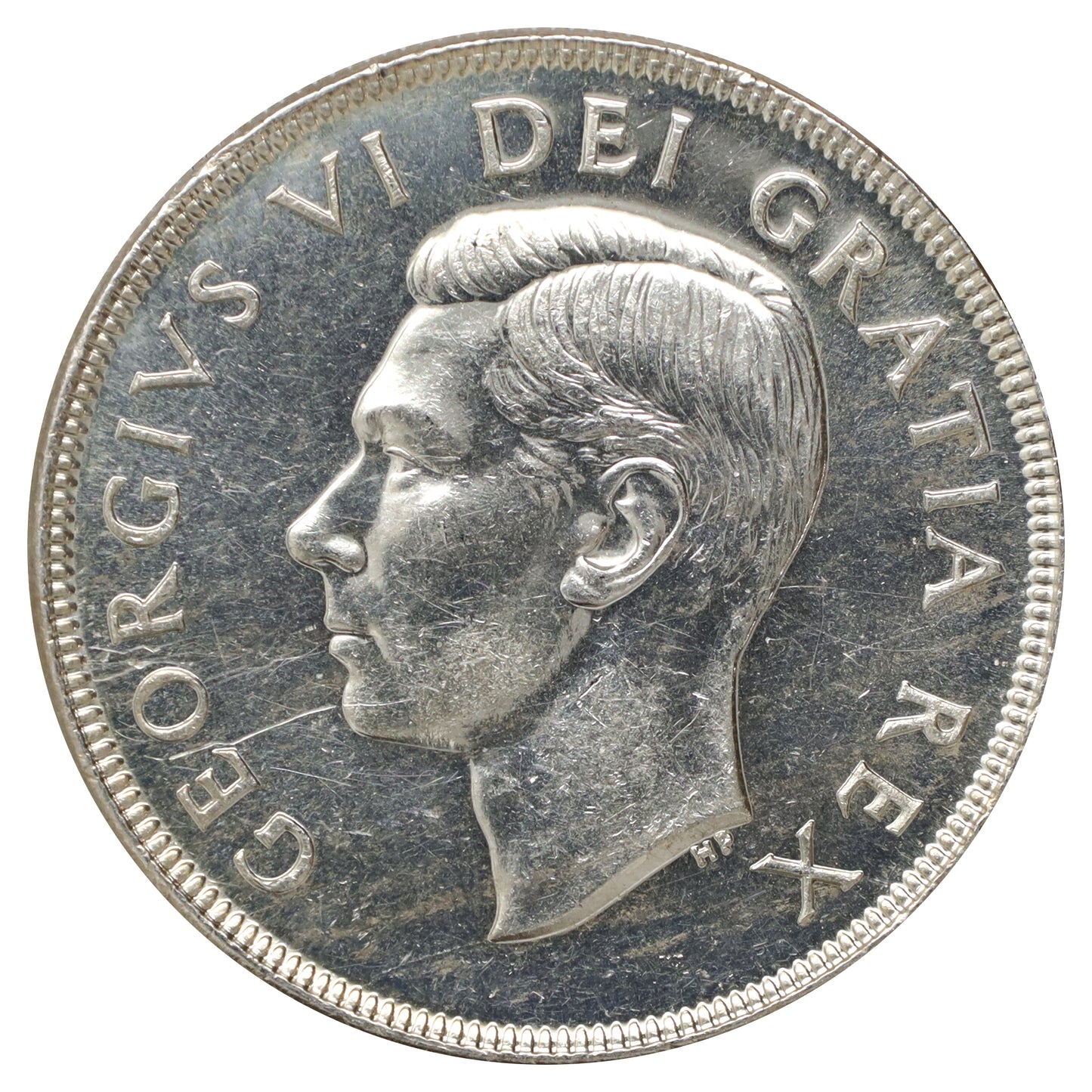 1950 Canada Dollar AU-UNC (AU55) Scratched, marks, or impaired