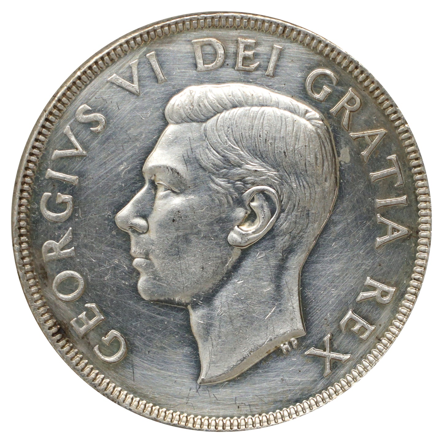 1950 Canada Dollar Almost Uncirculated (AU50) Scratched, marks, or impaired