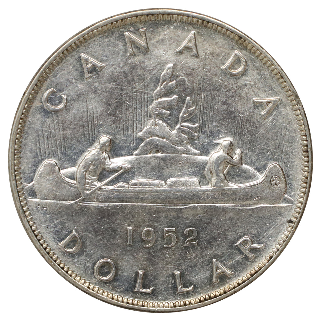 1952 NWL Canada Dollar VF-EF (VF30) Scratched, marks, or impaired
