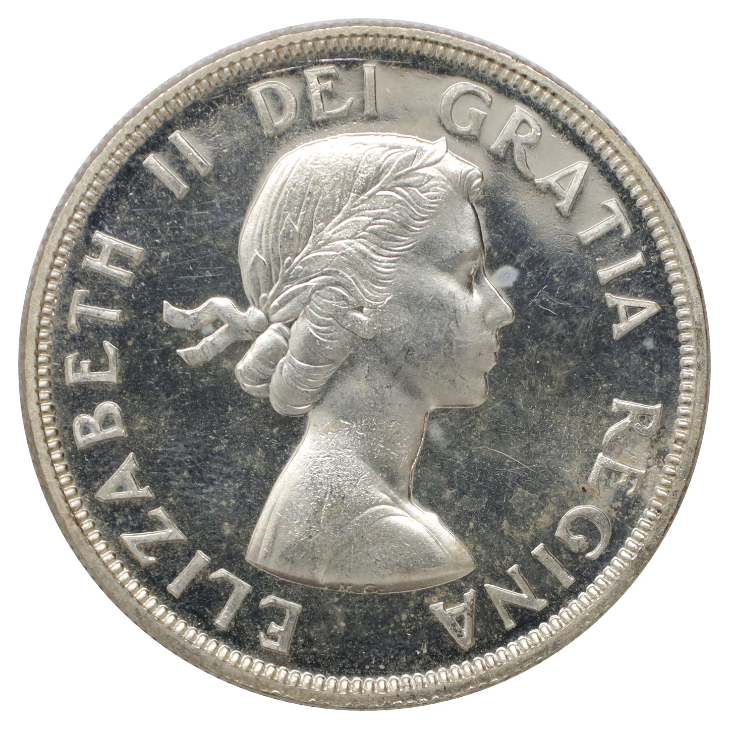 1954 Canada Dollar Proof Like (Scratched, marks, or impaired)
