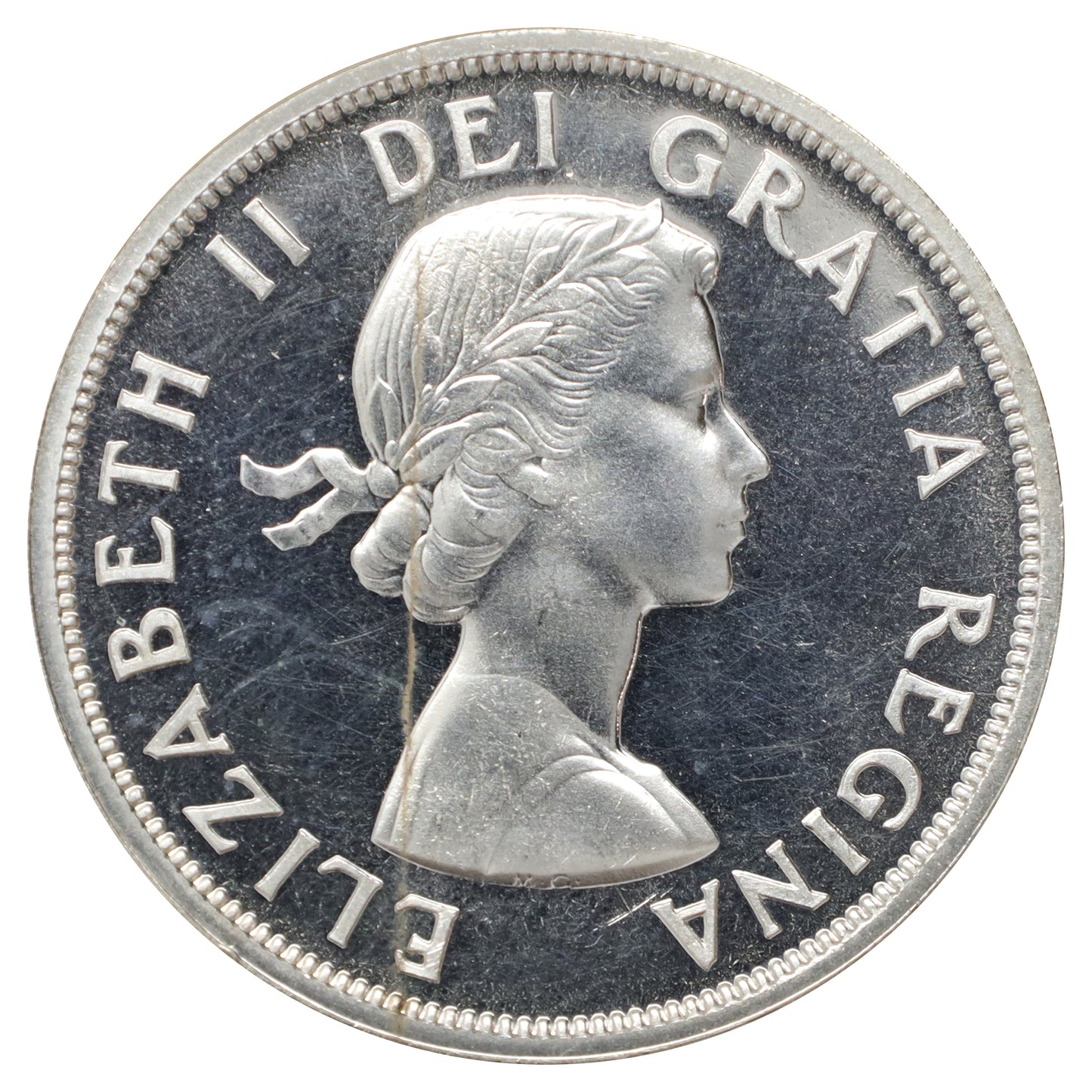 1958 Canada Dollar Proof Like (Scratched, marks, or impaired)