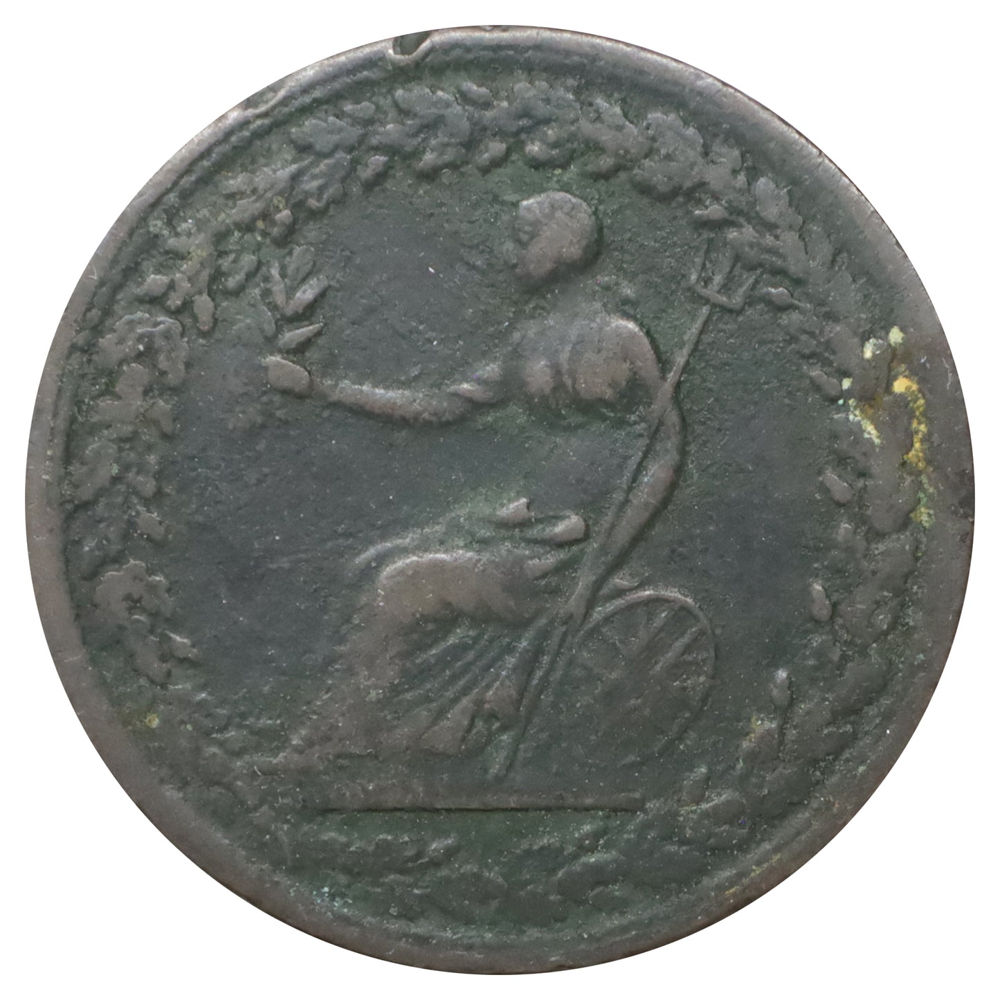 LC-54C2 1814 Lower Canada Spread Eagle Small Shield Halfpenny Token VF20 (Impaired)