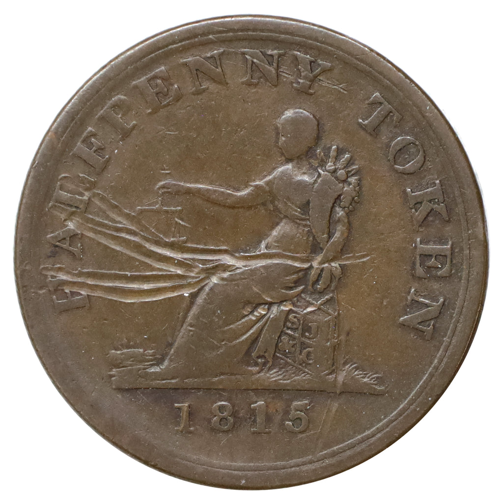 LC-56B1 1815 Lower Canada Halfpenny Fine (F12) Scratched, marks, or impaired