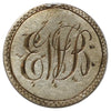 Love Token Struck on Edwardian Silver 5-cent Coin: Initials "EWB"