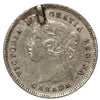 Love Token Struck on Victorian Silver 5-cent Coin: Initials "CA"
