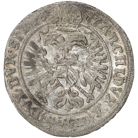 German States 1697 Leopold I 3 Kreuzer (DOD)
