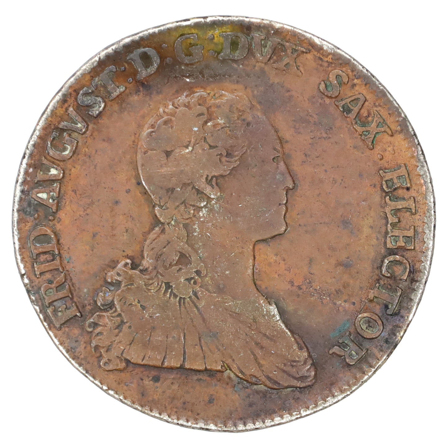 German States 1766 Saxony 2/3 Thaler Fine (F12) Toned