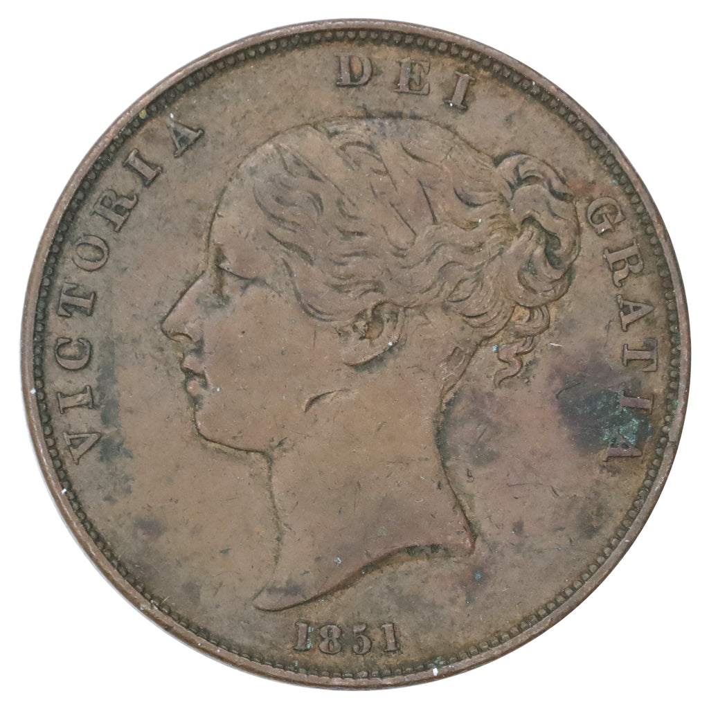 Great Britain 1851 Penny VF-EF (VF30) Impaired