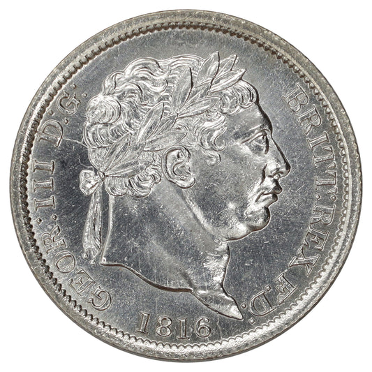 Great Britain 1816 George III Shilling Brilliant Uncirculated (MS63) Cleaned