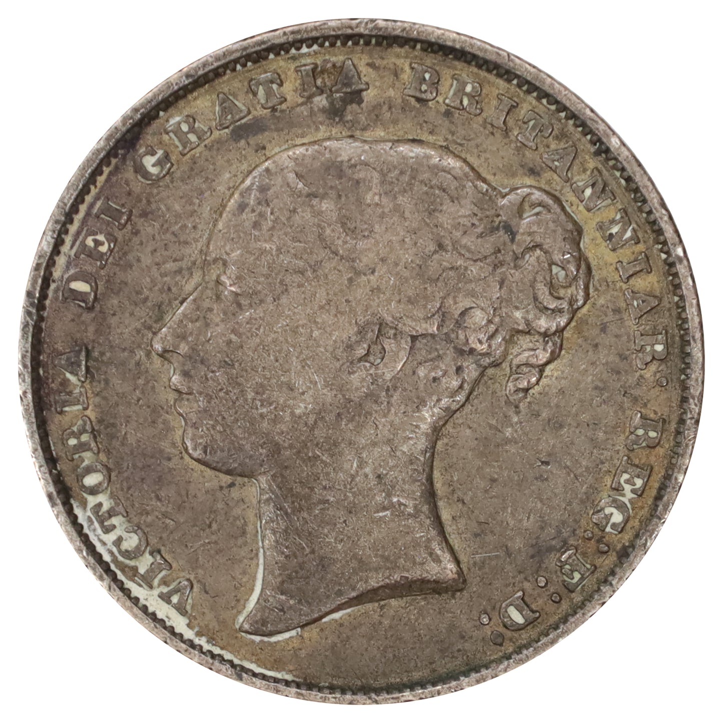 Great Britain 1839 Shilling Very Fine (VF20) Toned