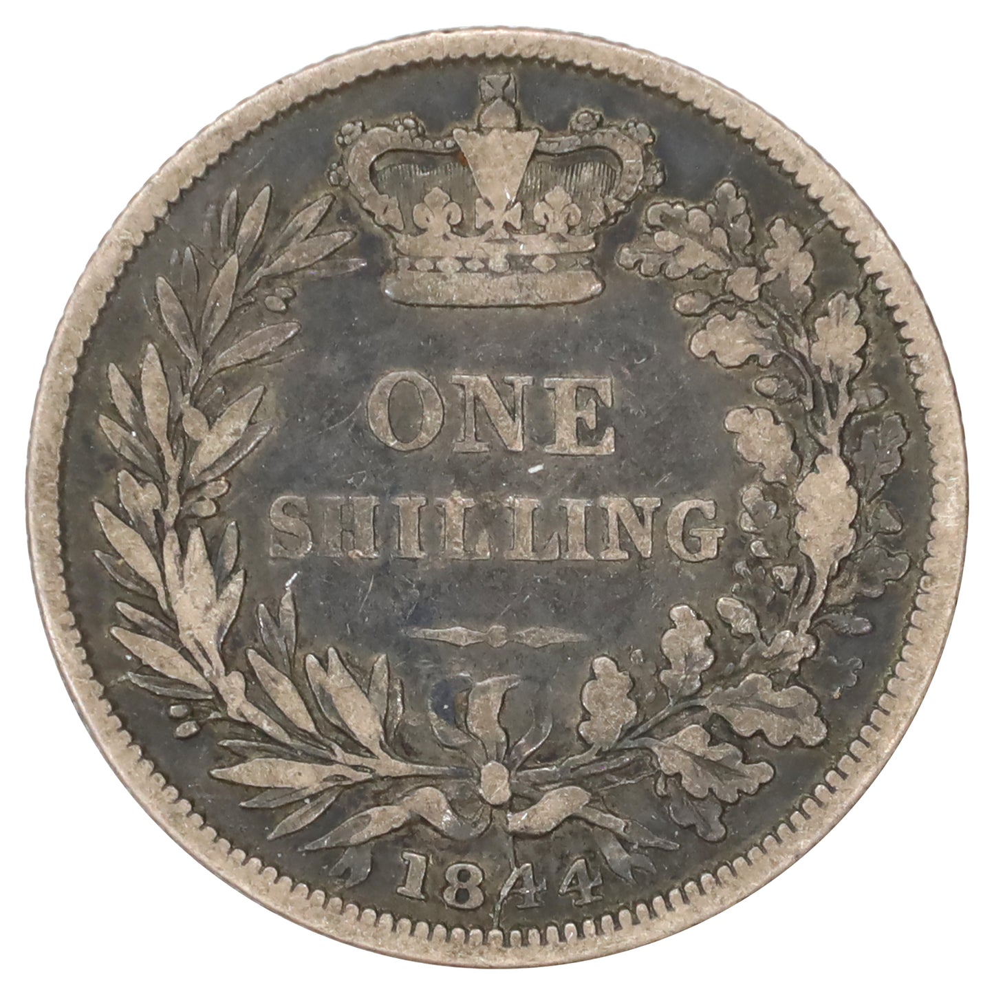 Great Britain 1844 Shilling Very Good (VG8) Toned