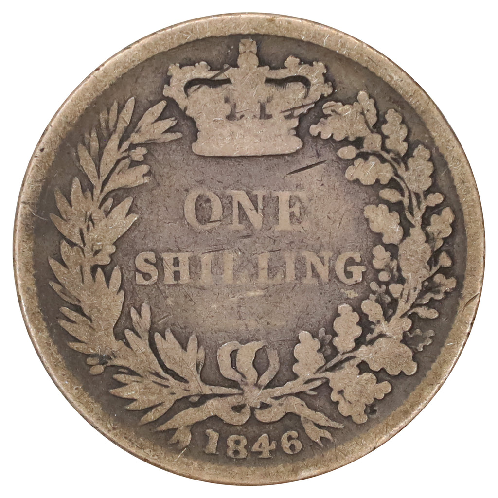 Great Britain 1846 Shilling About Good (AG3) Toned