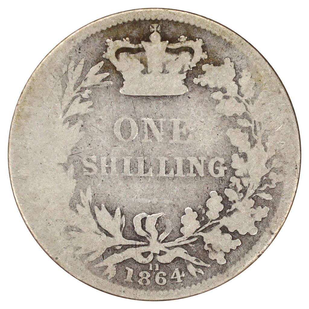 Great Britain 1864 Shilling About Good (AG3) DOD