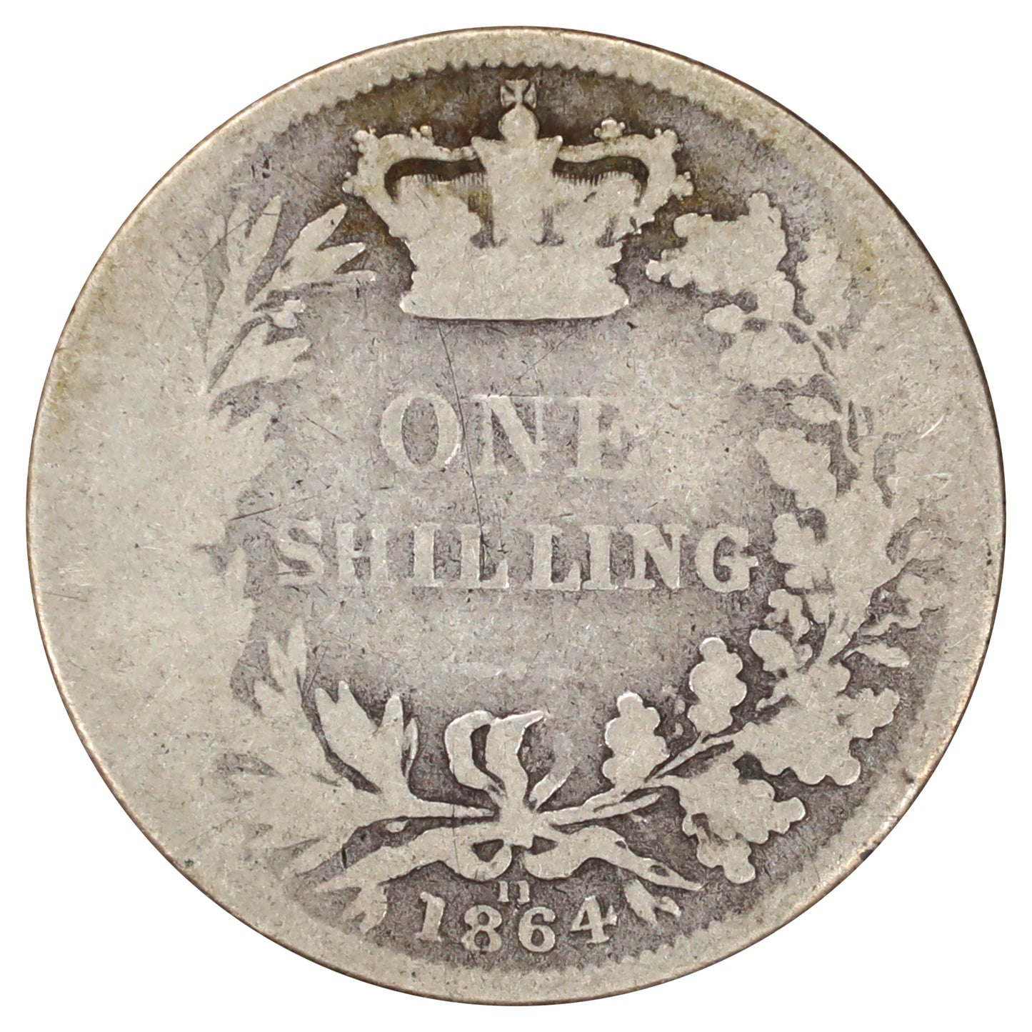 Great Britain 1864 Shilling About Good (AG3) DOD