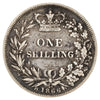 Great Britain 1866 Shilling Fine (F12) Toned