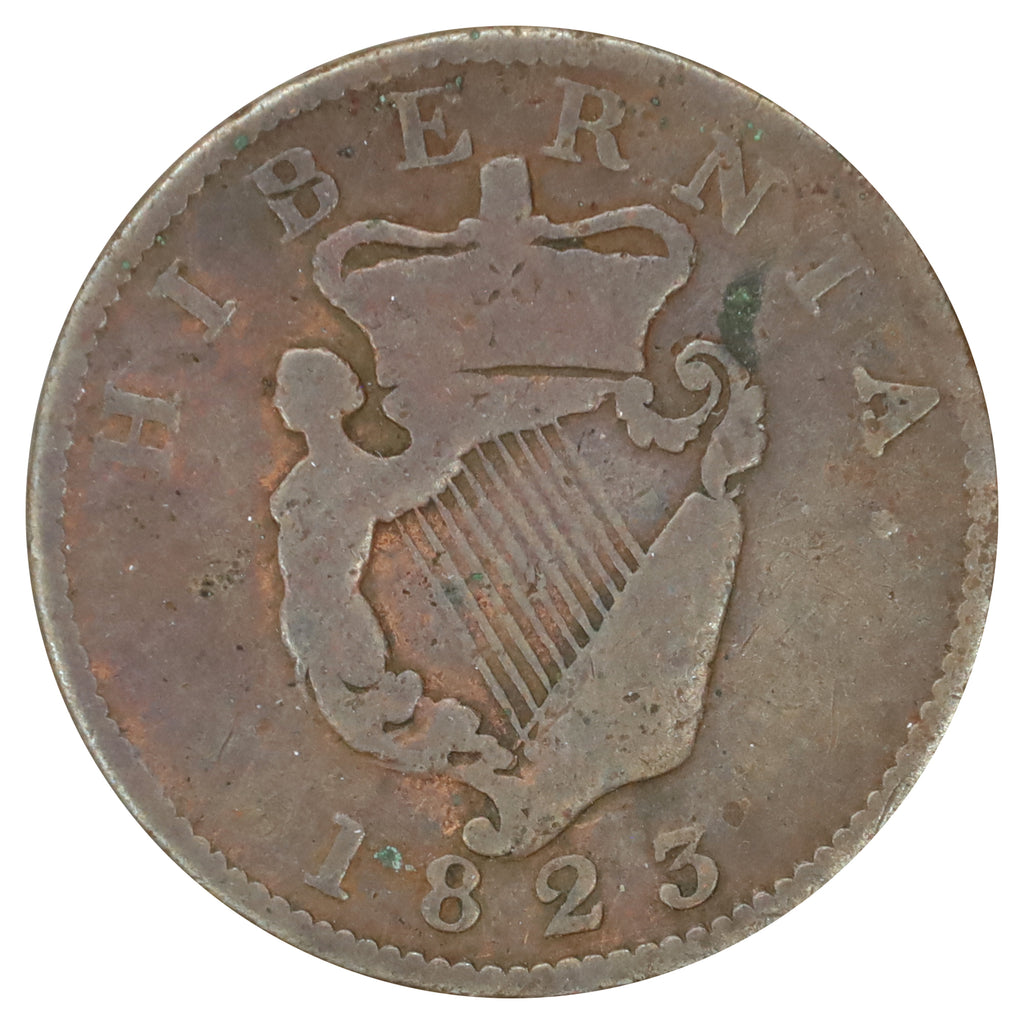 Ireland 1823 Halfpenny Very Good (VG8) Corrosion