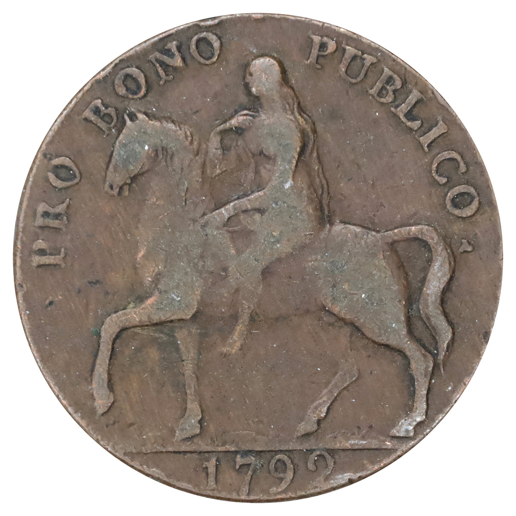 Great Britain 1799 Lady Godiva Coventry Halfpenny Token Fine (F12) DOD