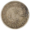 Hong Kong 1888 Love Token on Victorian 10-cent Very Fine (VF20) Toned