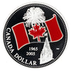 2005 Canada Red Enamel National Flag Proof Silver Dollar (Coin Only) No Tax (DOD)