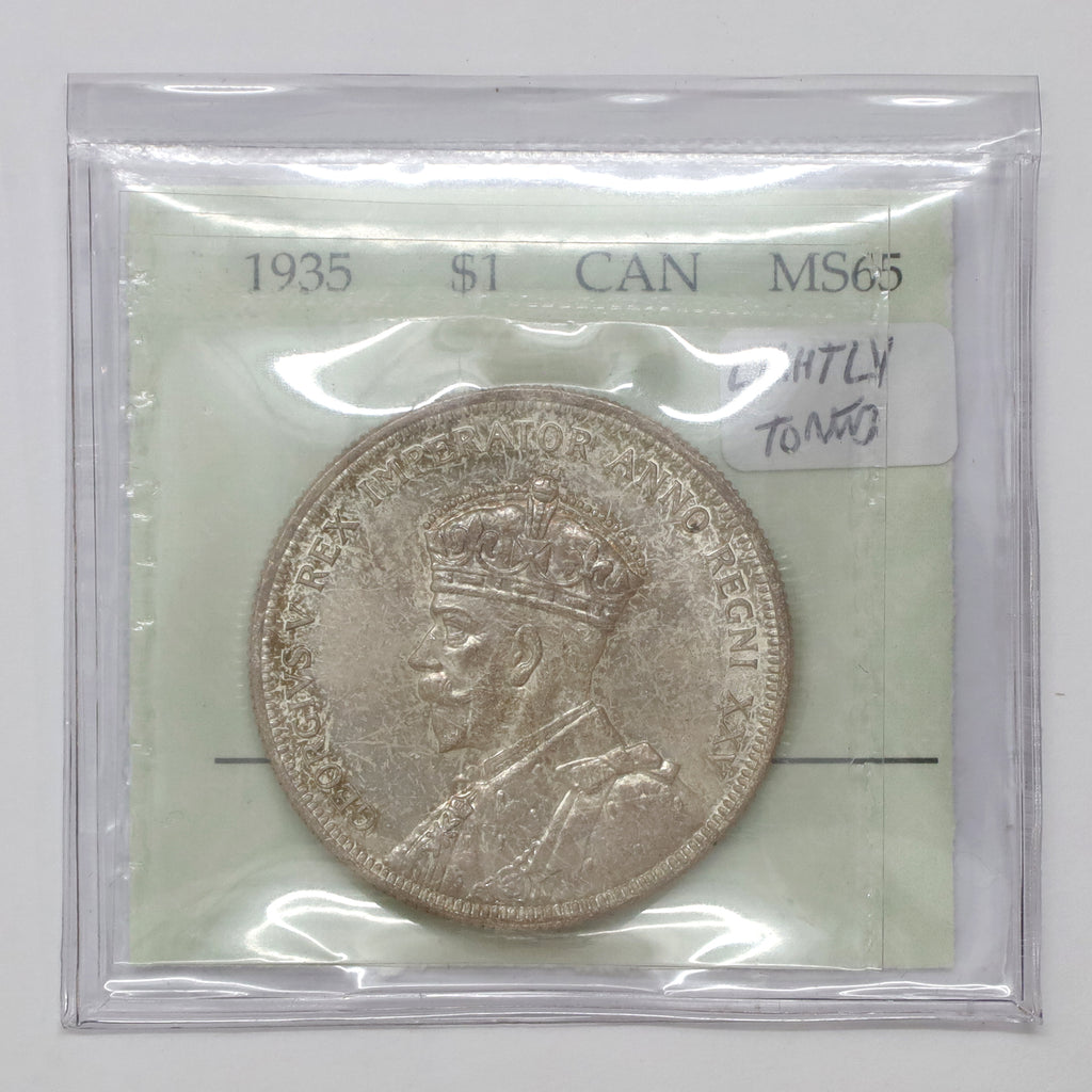 1935 Canada Dollar Prestige Certified MS65 (Lightly Toned)