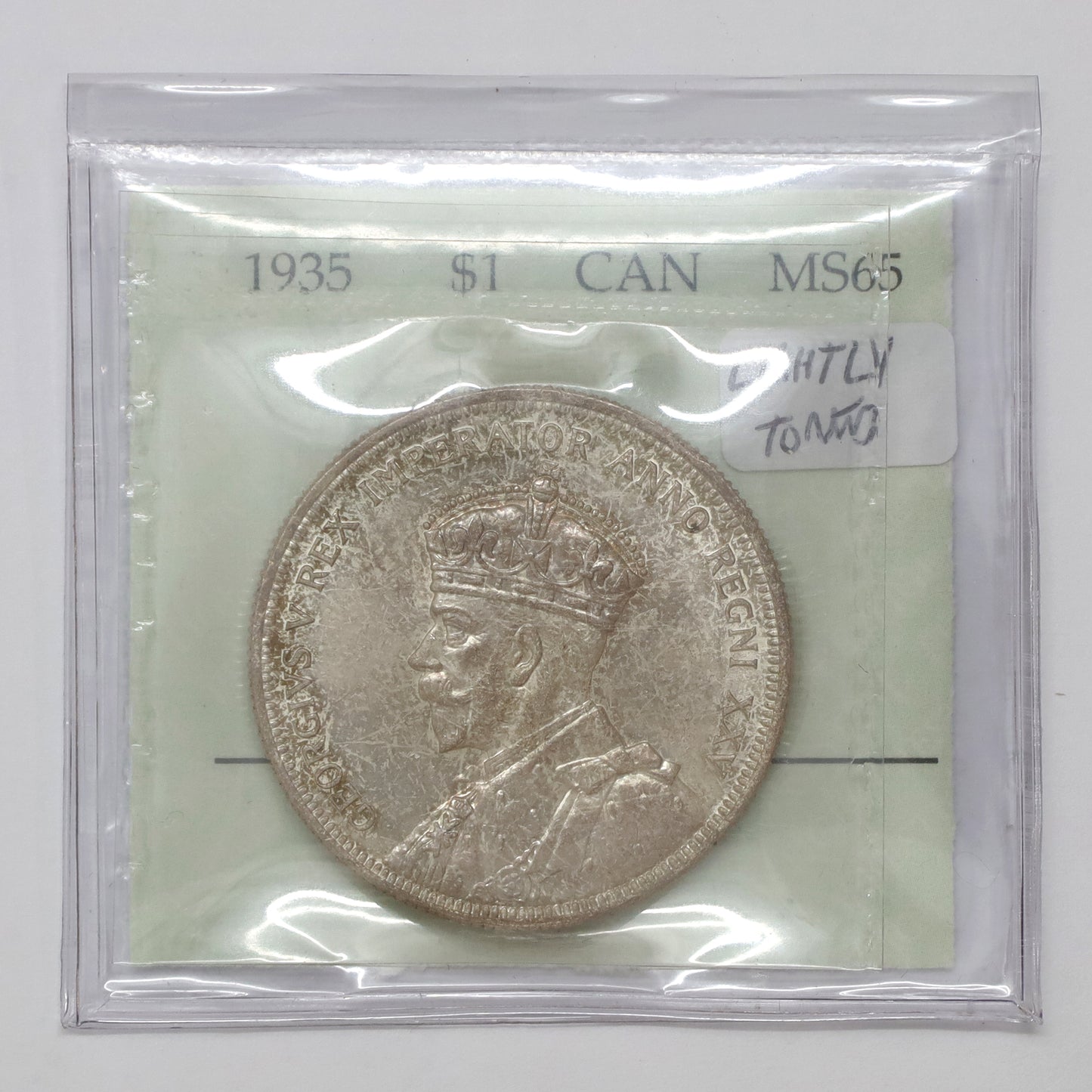 1935 Canada Dollar Prestige Certified MS65 (Lightly Toned)