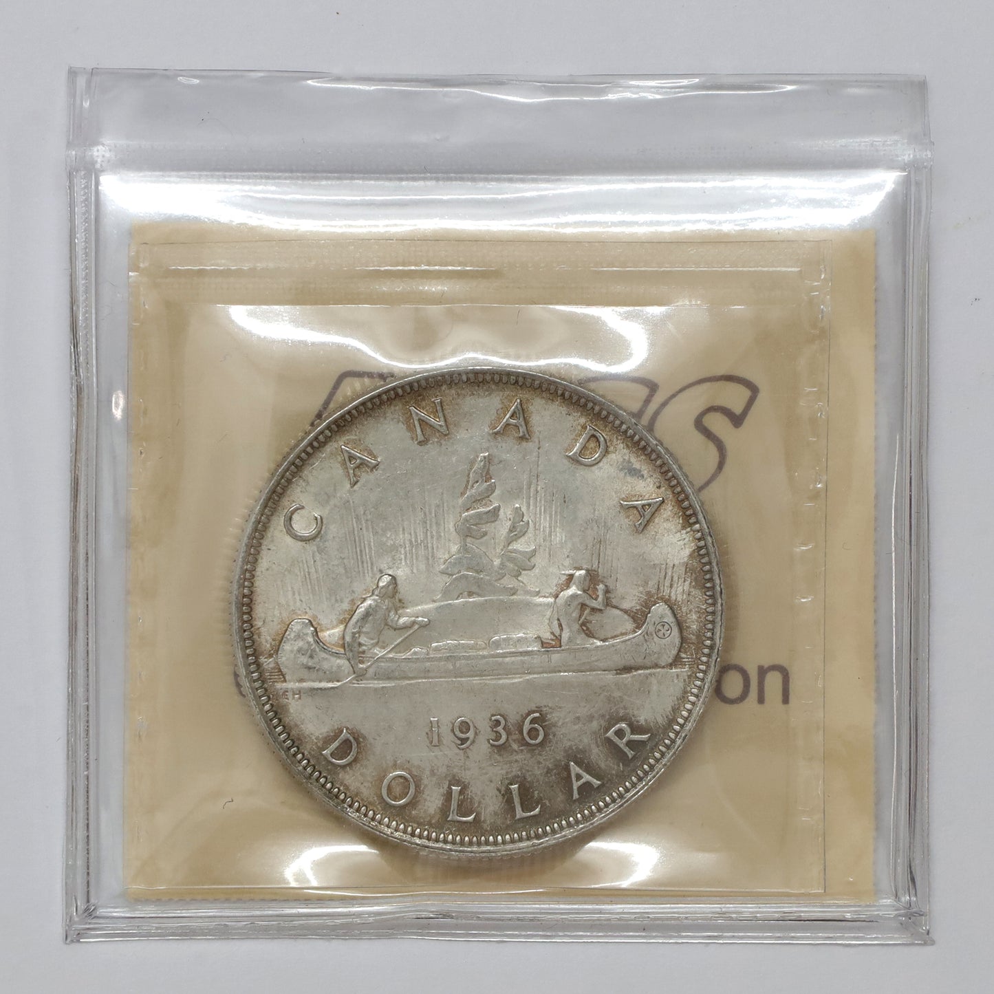 1936 Canada Dollar ICCS Certified MS63 (Lightly Toned)
