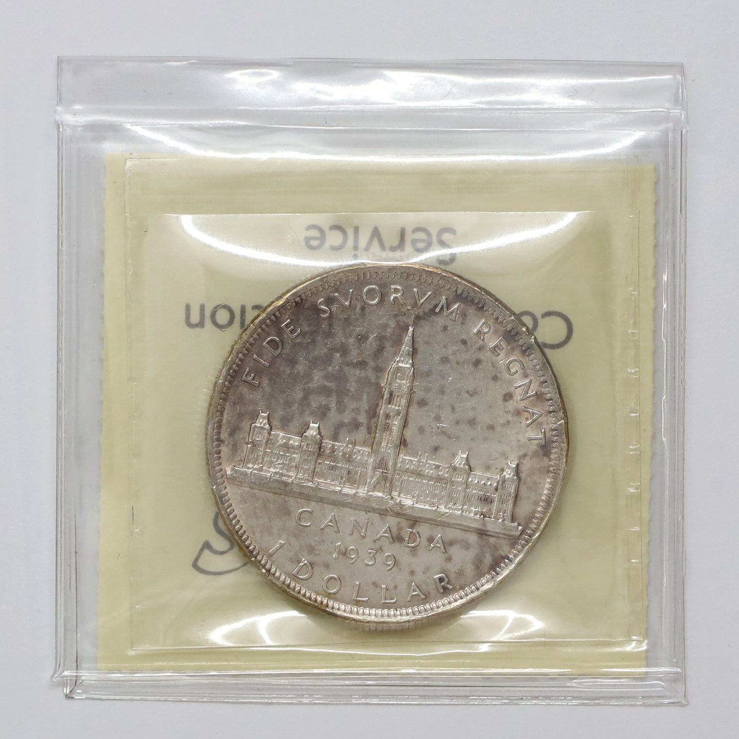 1939 Canada Dollar ICCS Certified AU50 (Toned)