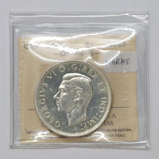 1945 Canada Dollar ICCS Certified MS62 (Marks)