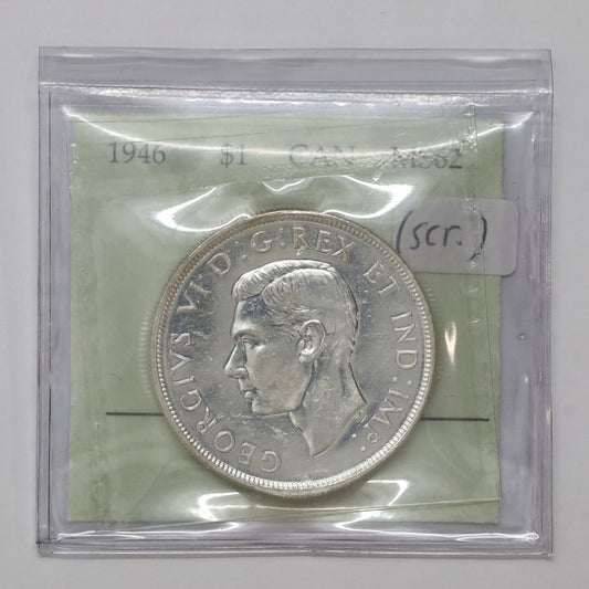 1946 Canada Dollar Prestige Certified MS62 (Scratches)