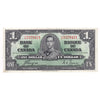 BC-21d 1937 Canada $1 Coyne-Towers, T/N, AU-UNC (AU55) writing
