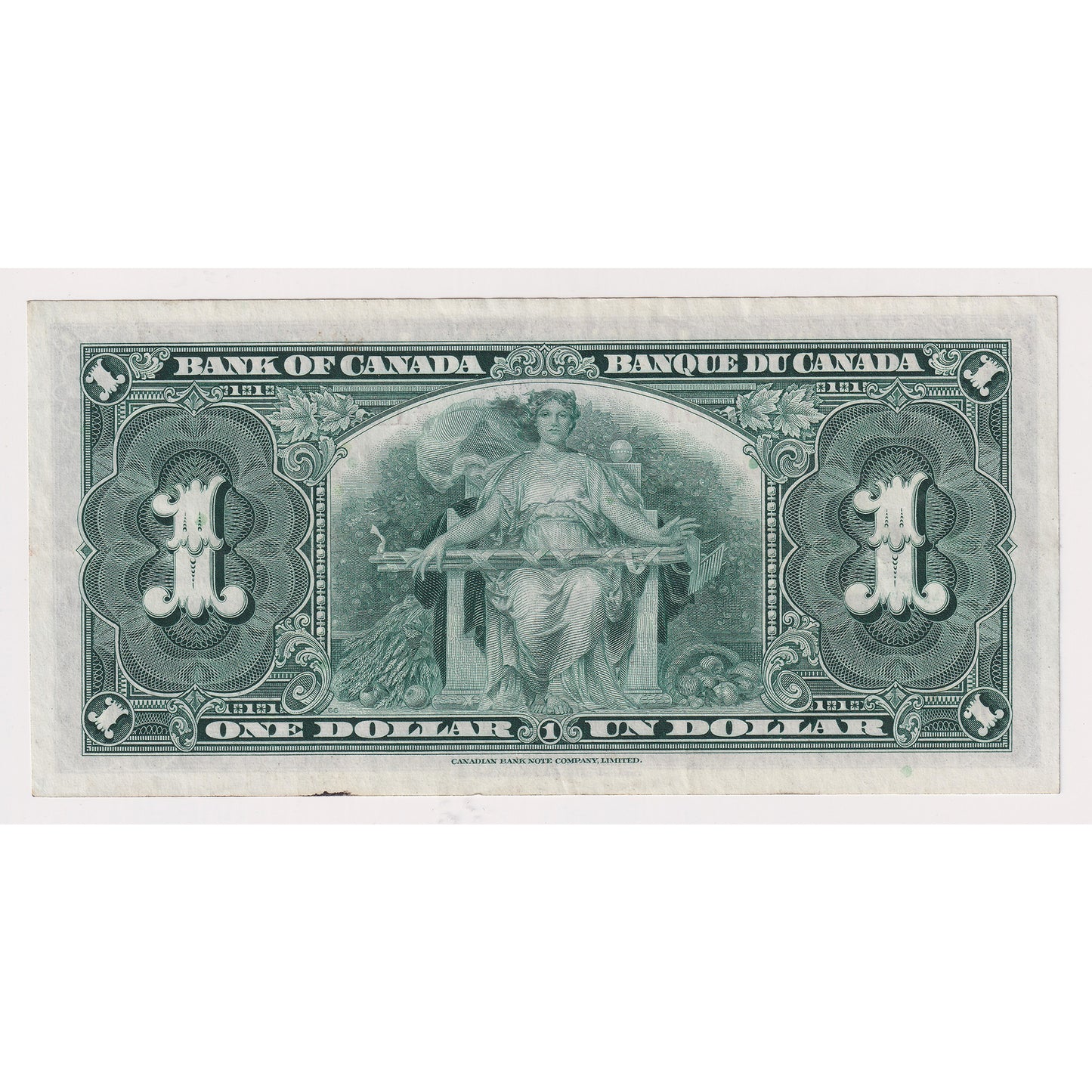 BC-21d 1937 Canada $1 Coyne-Towers, Z/M, Extra Fine (EF40) writing