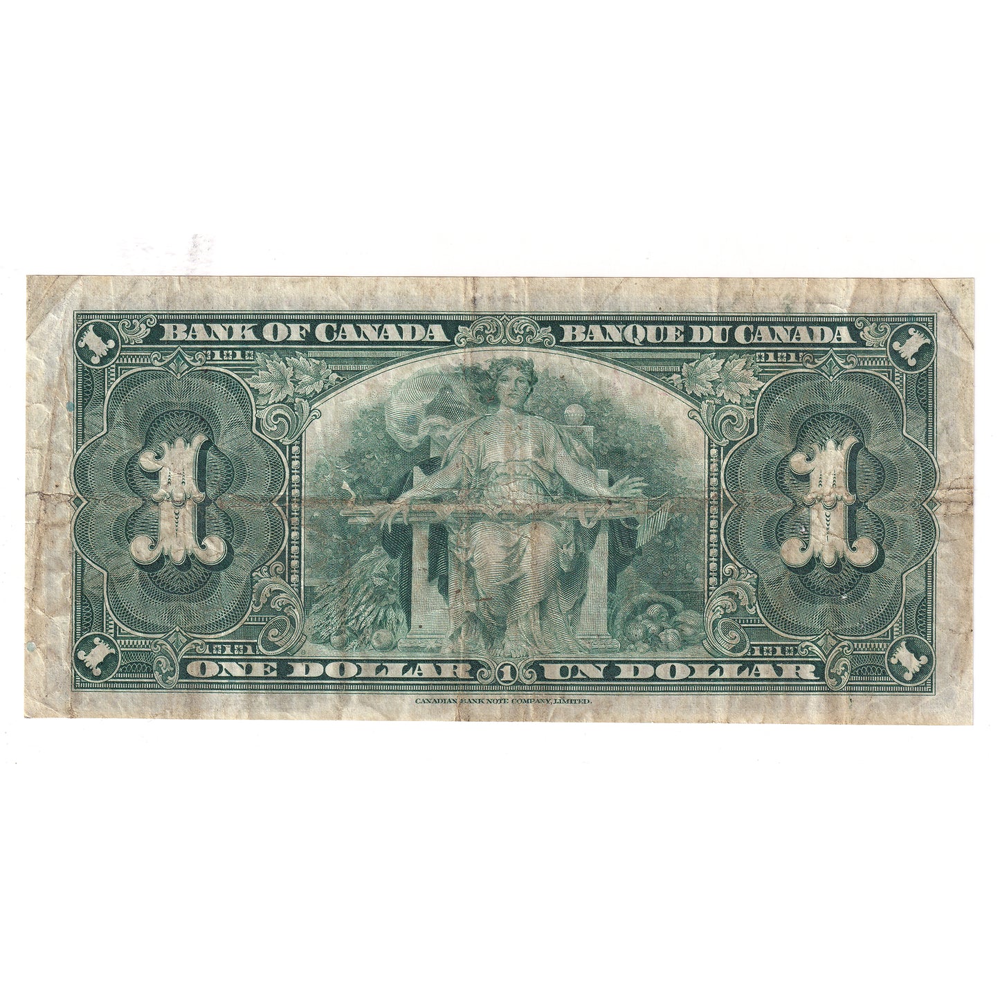 BC-21a 1937 Canada $1 Osborne-Towers, D/A, F-VF (F15) trimmed
