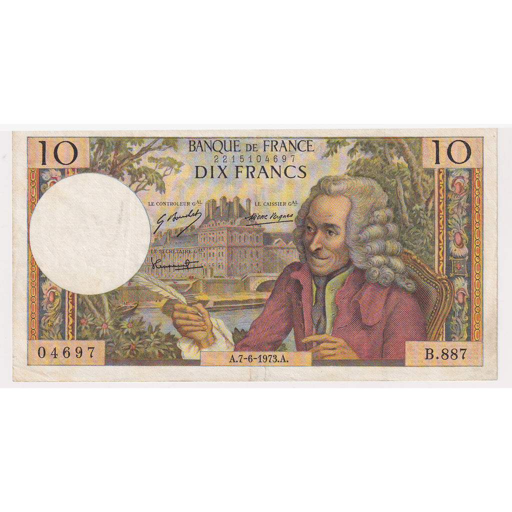 France 1973 10 Franc Note, Pick #147