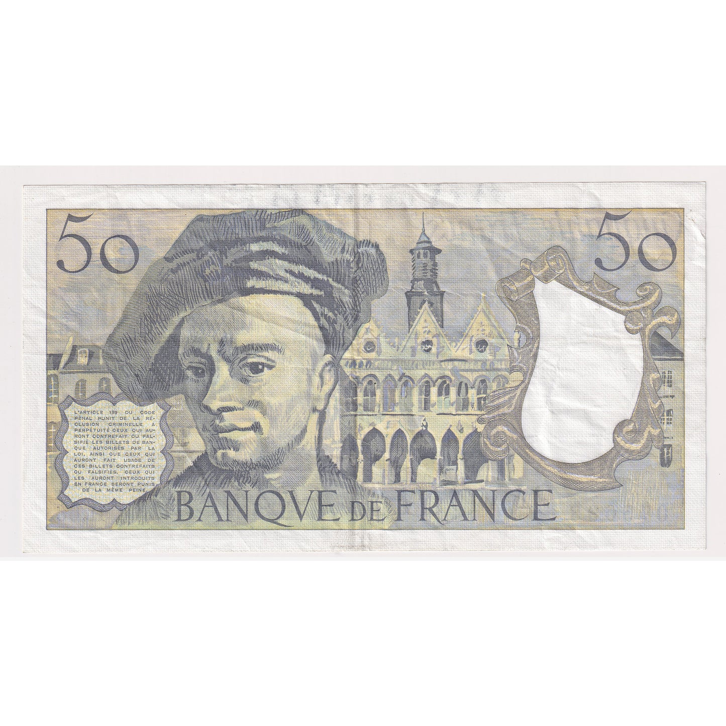 France 1991 50 Franc Note, Pick #152, Circulated