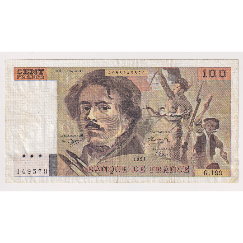 France 1991 100 Franc Note, Pick #154