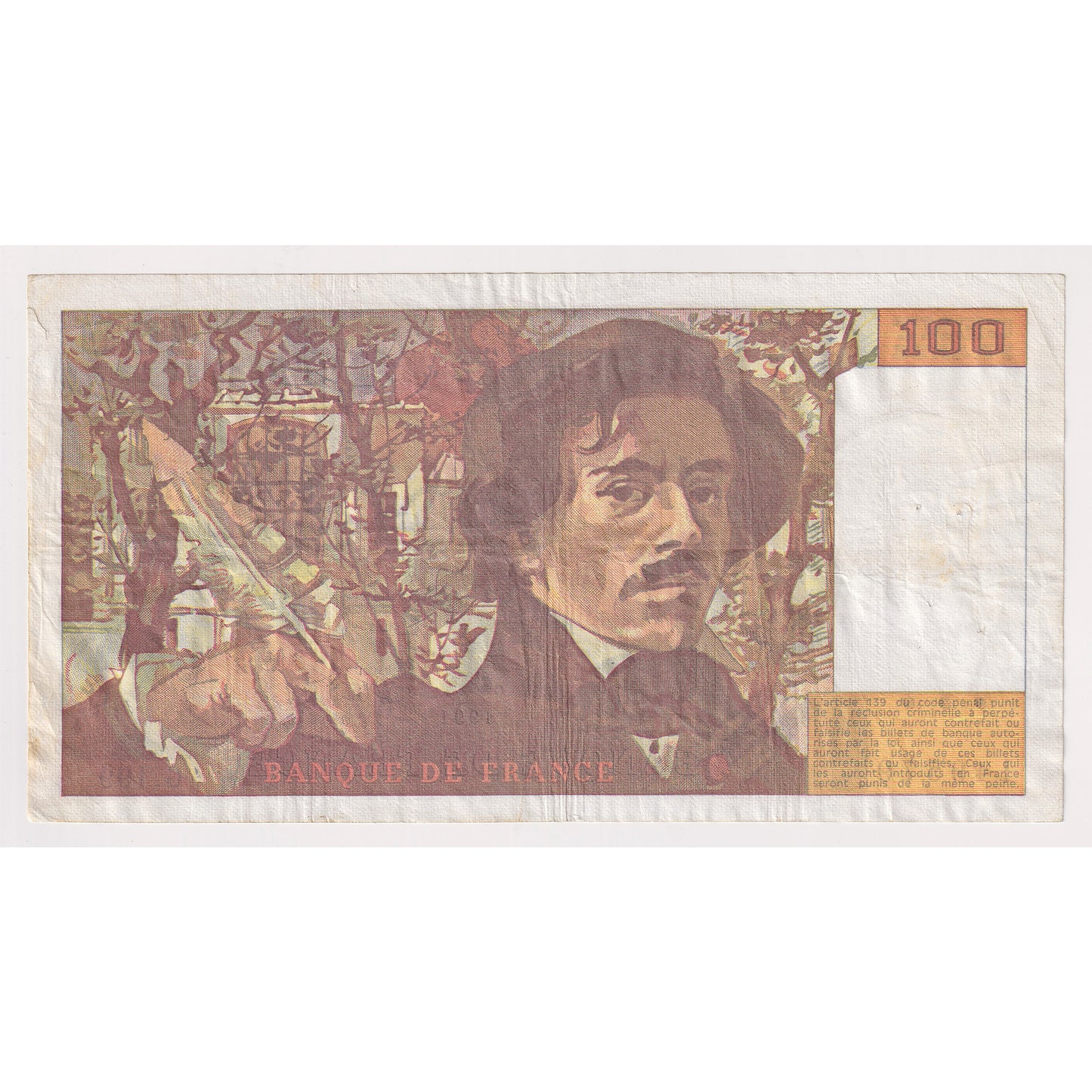 France 1991 100 Franc Note, Pick #154