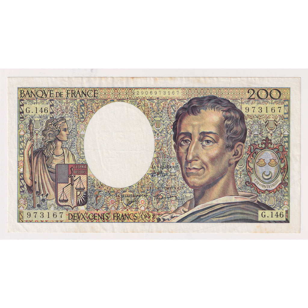 France 1992 200 Franc Note, Pick #155