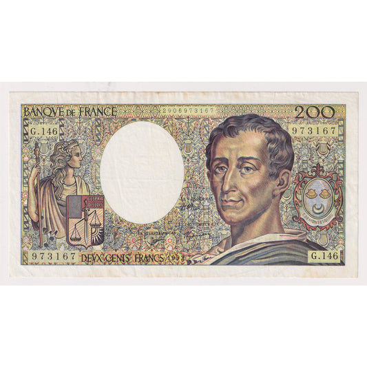 France 1992 200 Franc Note, Pick #155