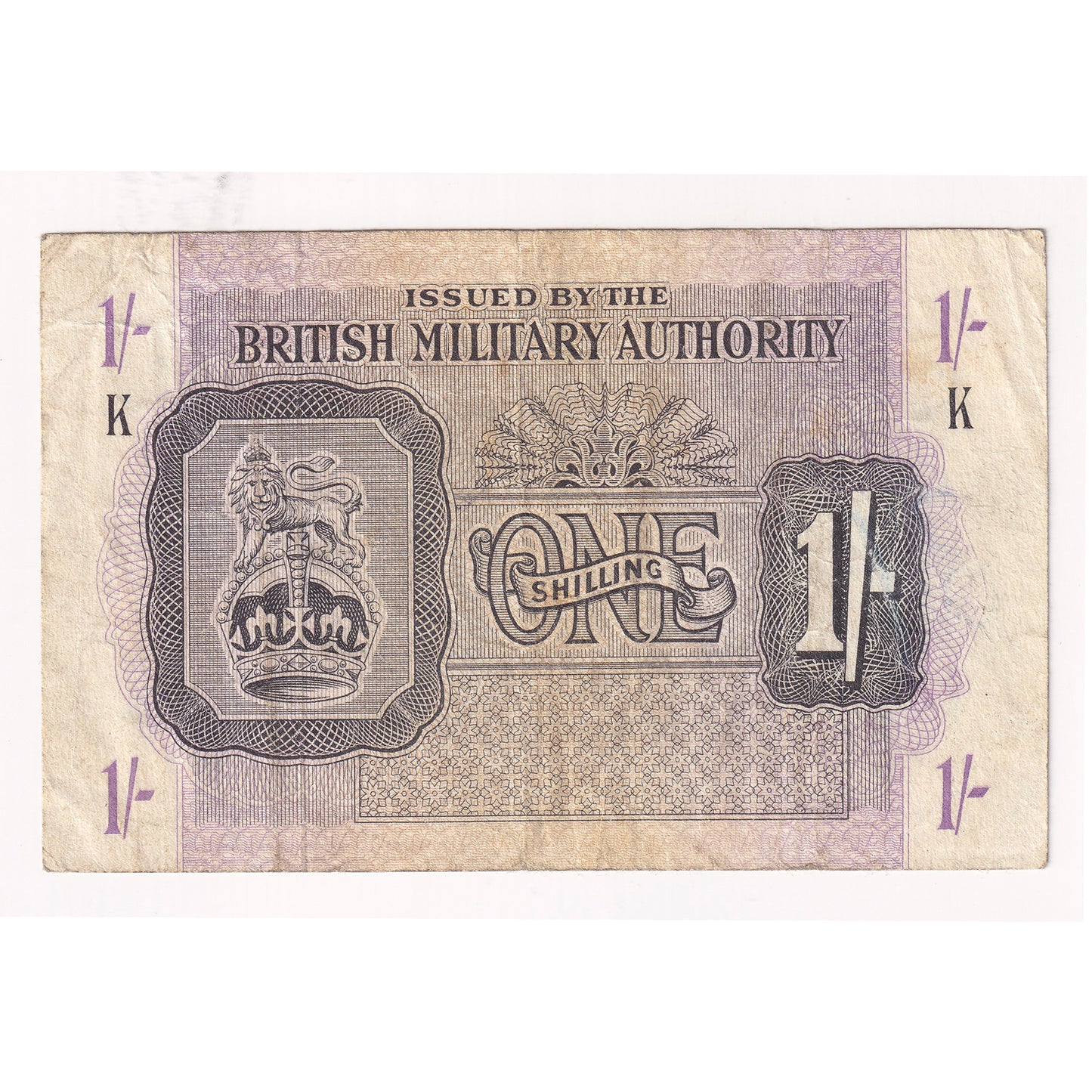 British Armed Forces 1943 1 Shilling Note, Pick #M2