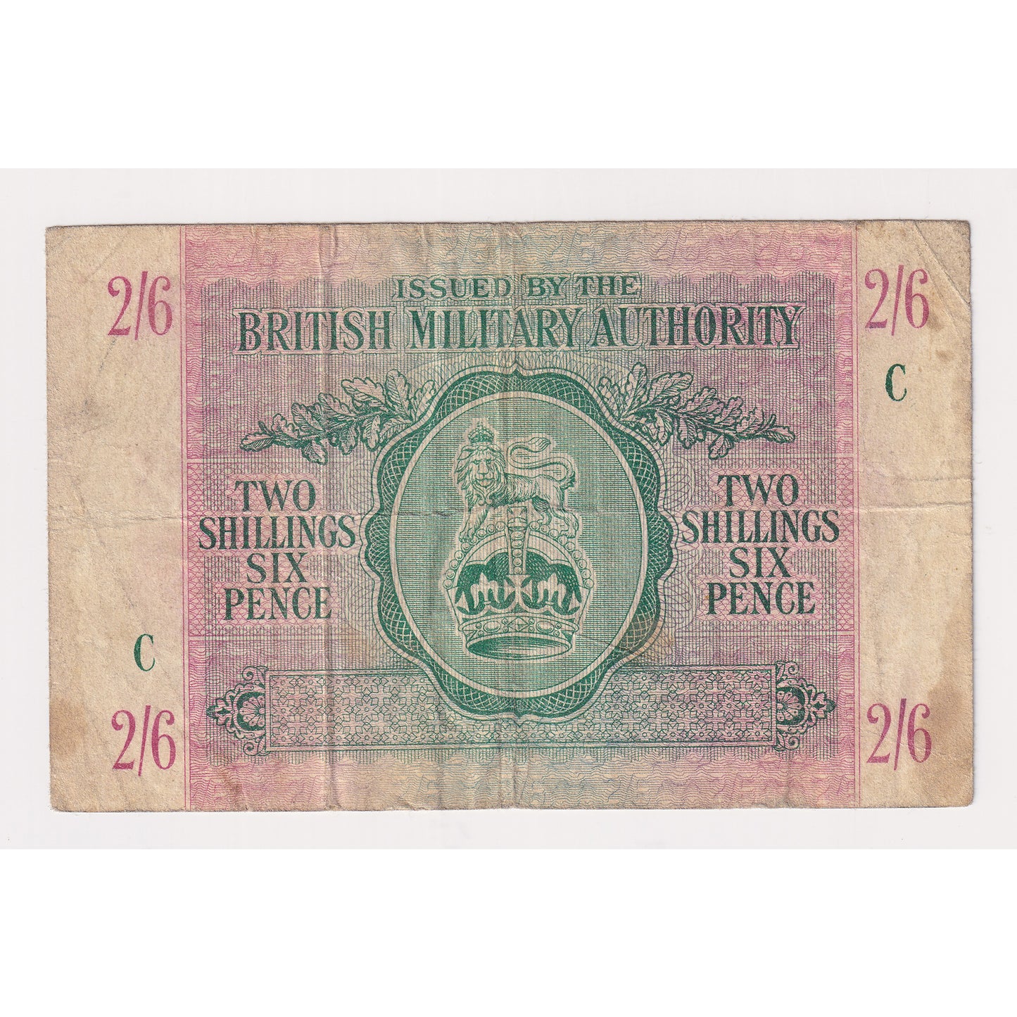 British Armed Forces 1943 2 Shillings 6 Pence Note, Pick #M3