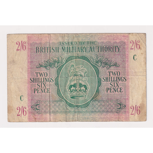 British Armed Forces 1943 2 Shillings 6 Pence Note, Pick #M3